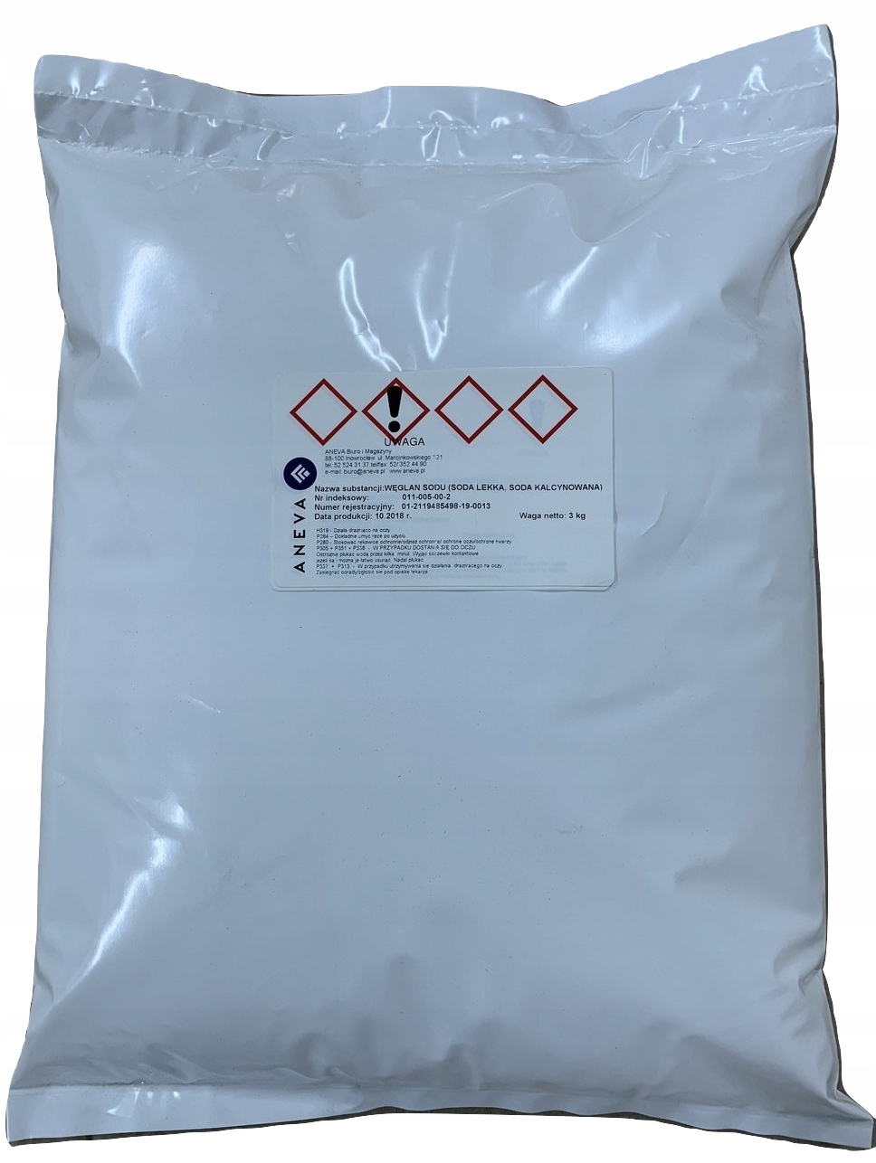 

Soda Lekka kalcynowana węglan sodu 3kg worek Pl