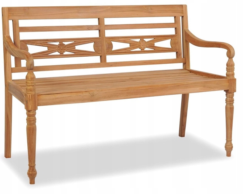 == DREWNIANA ŁAWKA OGRODOWA Z OPARCIEM == BRĄZOWA Linia Elior