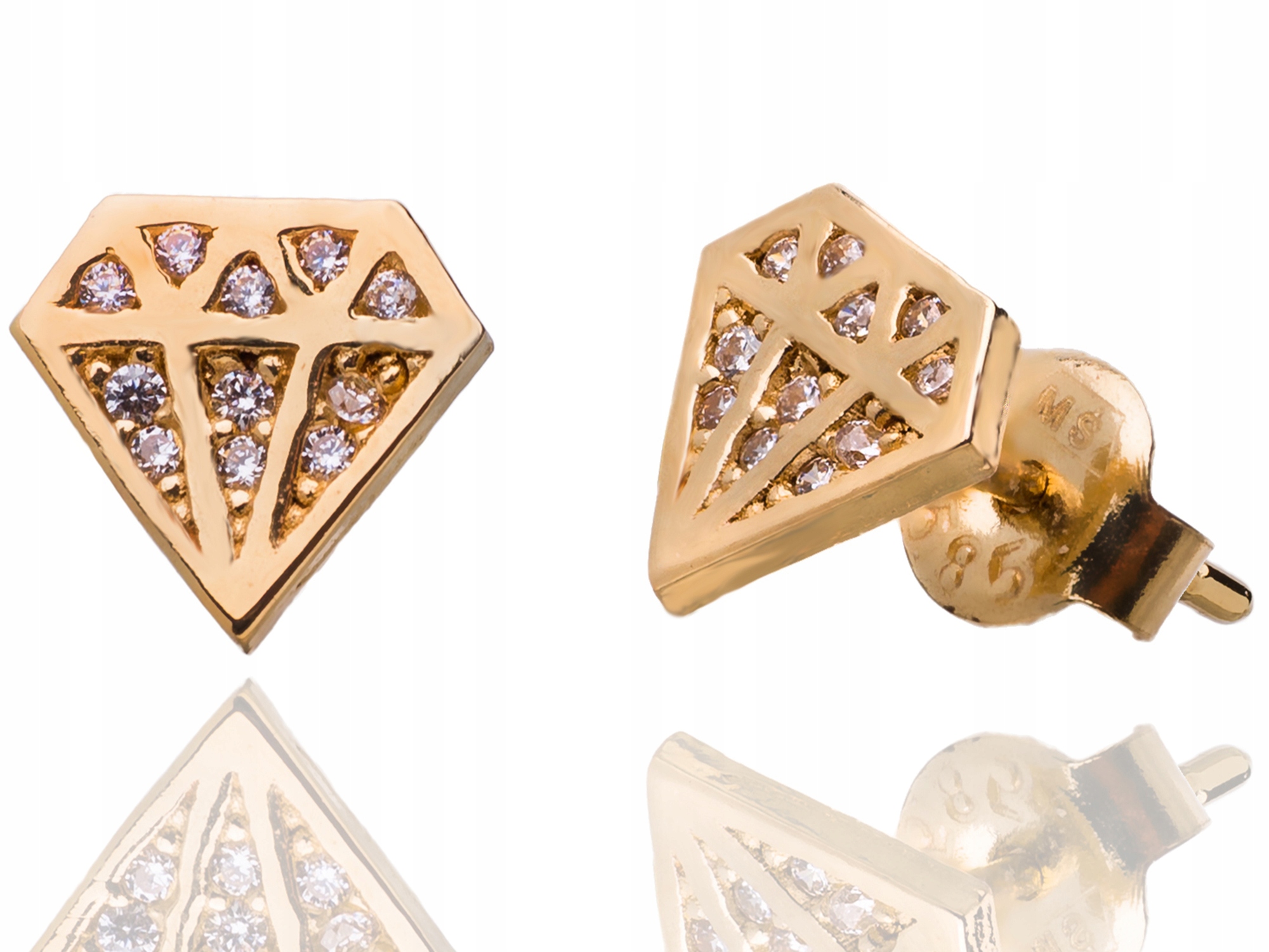 Zlaté Náušnice Se Zirkony A Diamanty, Snubní Svatba