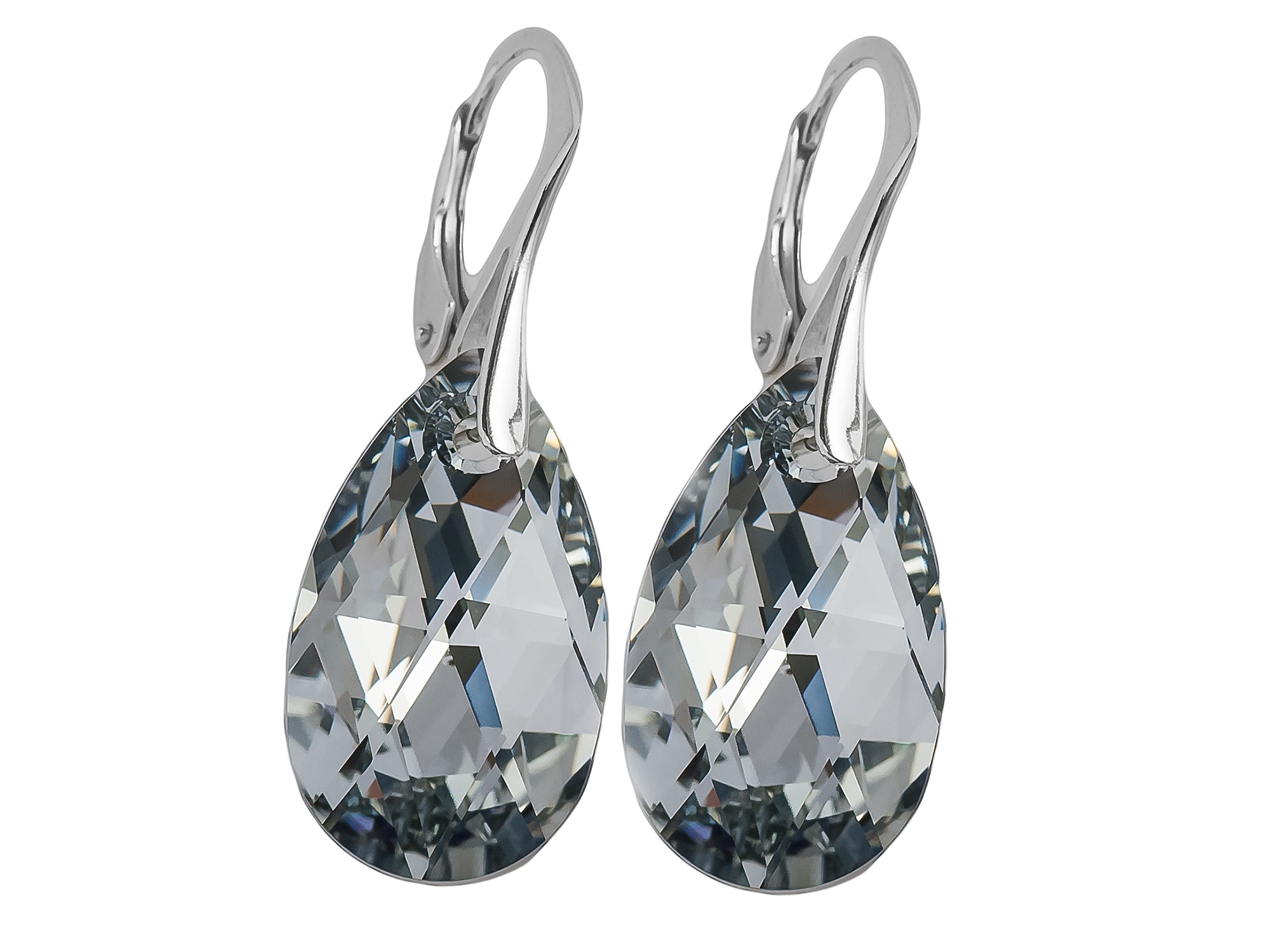 

Swarovski Migdał 22mm Kolczyki 925