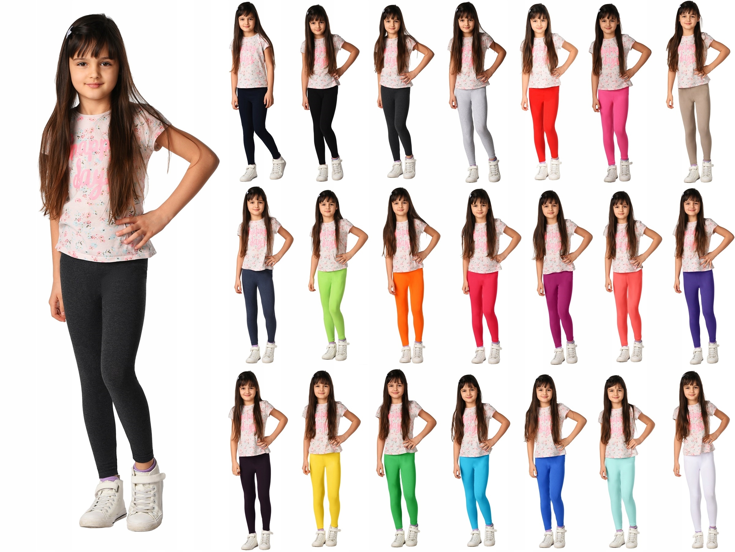 Legginsy dziecięce GETRY bawełniane BRĄZOWY D1 104 Rozmiar 104