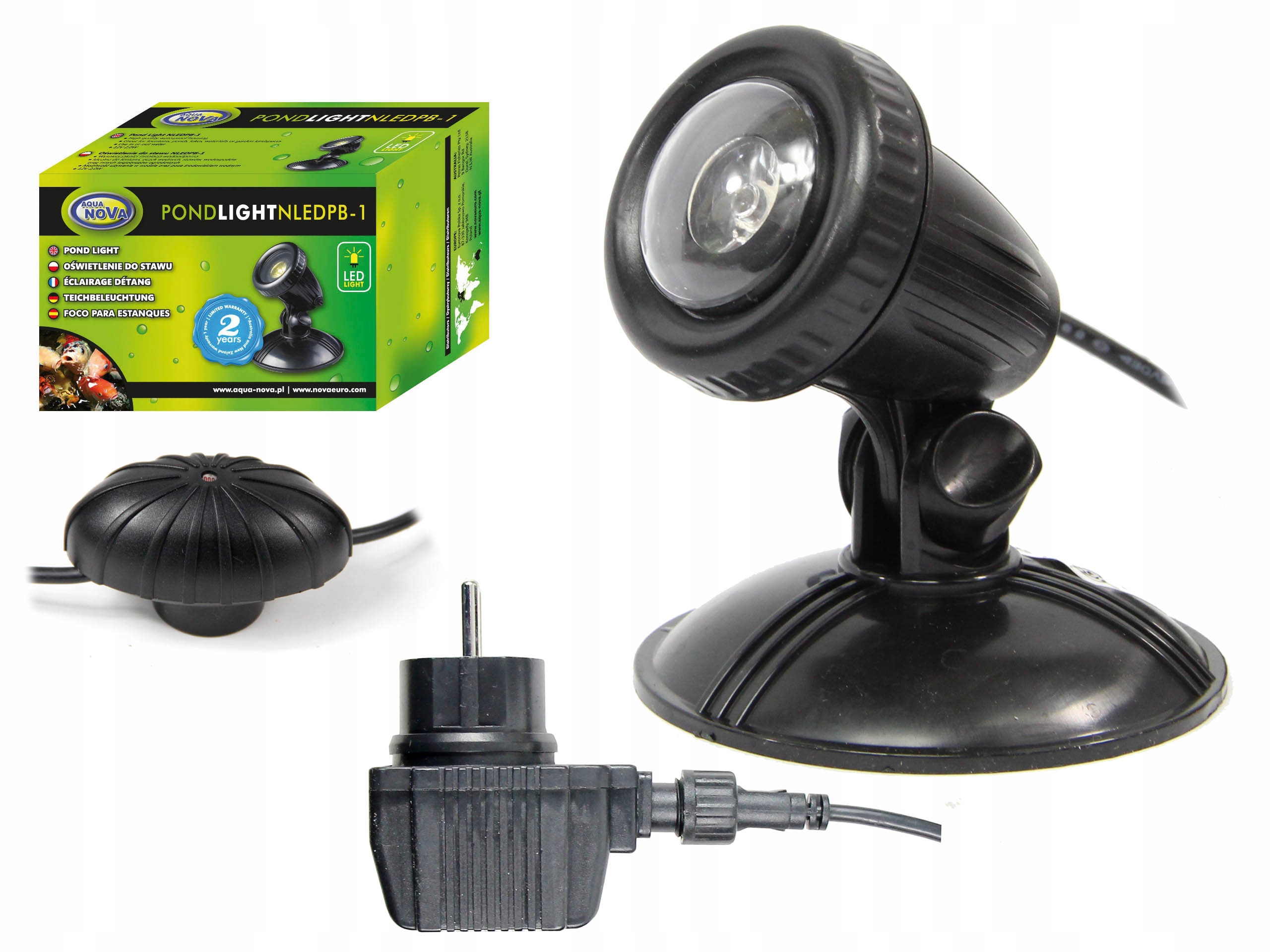 AQUA NOVA LAMPA OŚWIETLENIE DO OCZKA NLED-PB1 EAN (GTIN) 5904378736897