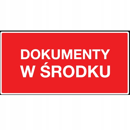 

Naklejki Ostrzegawcze Dokumenty W Środku 100szt