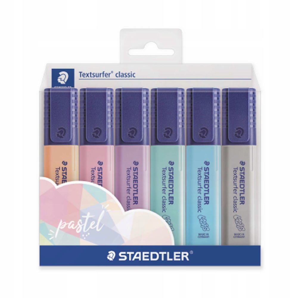 Zakreślacze Staedtler pastelowe 6 kol Pastel etui EAN (GTIN) 4007817049846