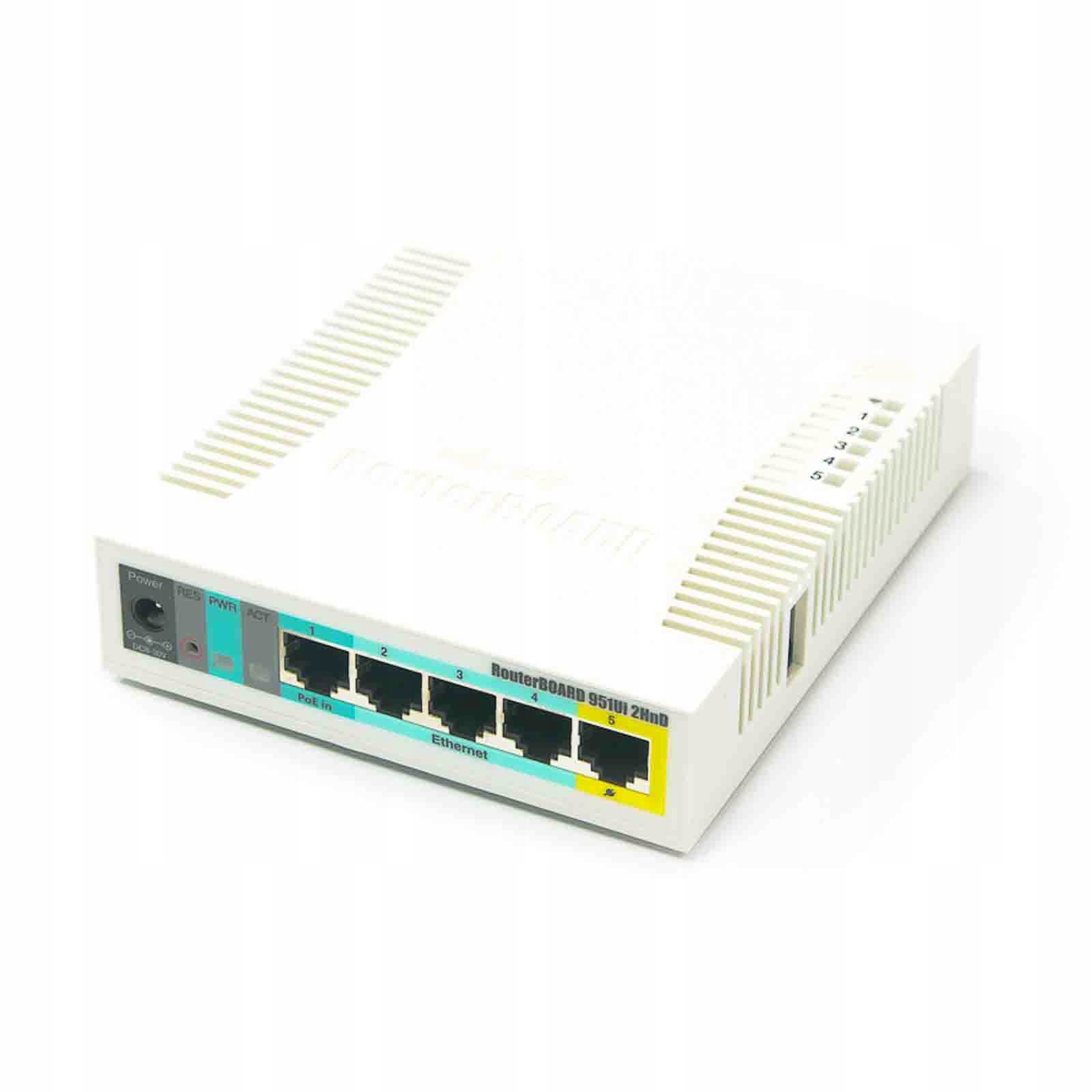 MikroTik 951Ui-2HnD RB951Ui-2HnD router WiFi 2,4 GHz 5xFE Usb PoE