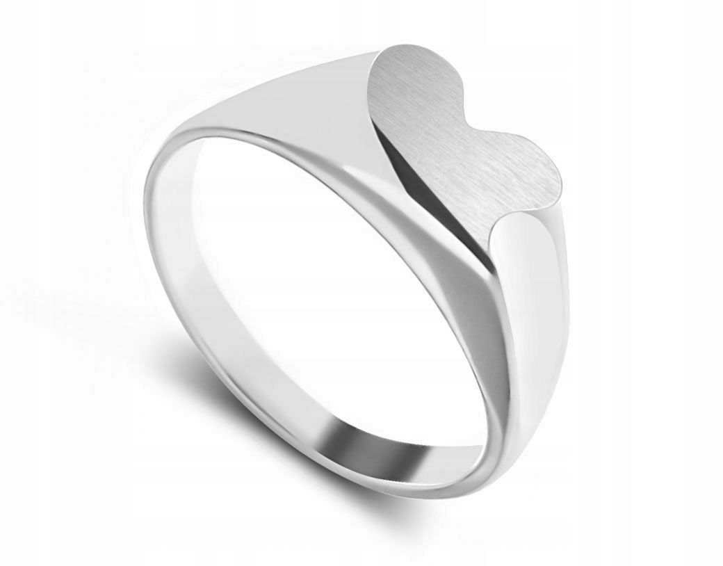 

Srebrny Pierścionek Serce Szczotkowane 925 roz.22