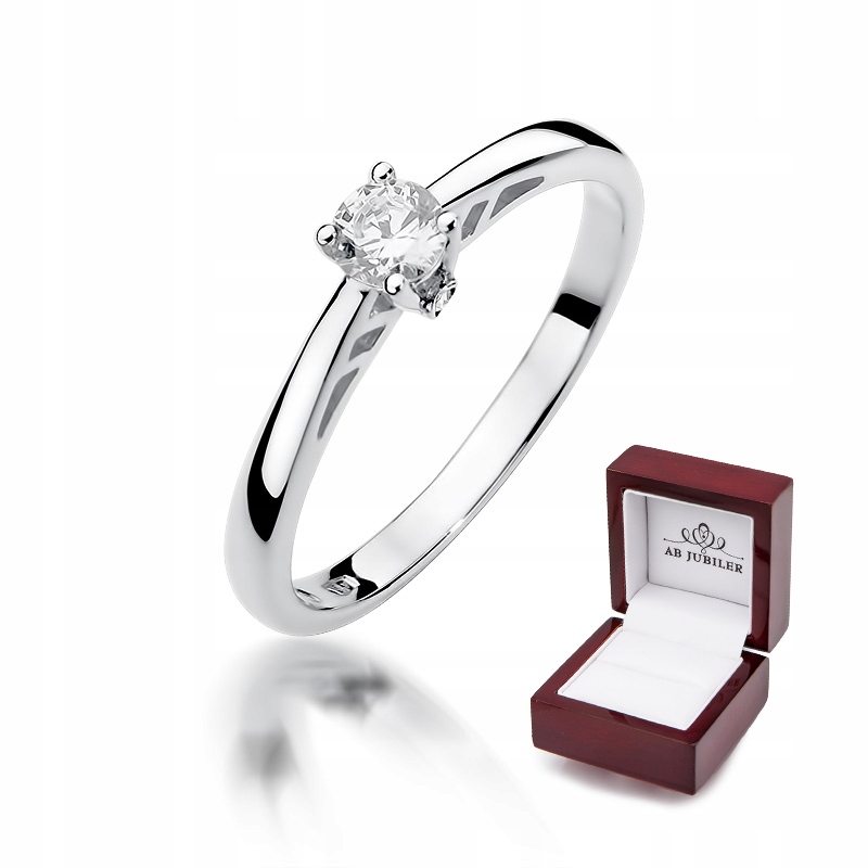 

Pierścionek 585 Zaręczynowy Brylant 0,24ct Prezent