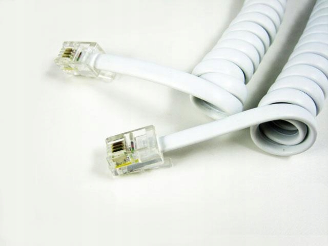 

kabel przewód spiralny telefon słuchawka 2,0m