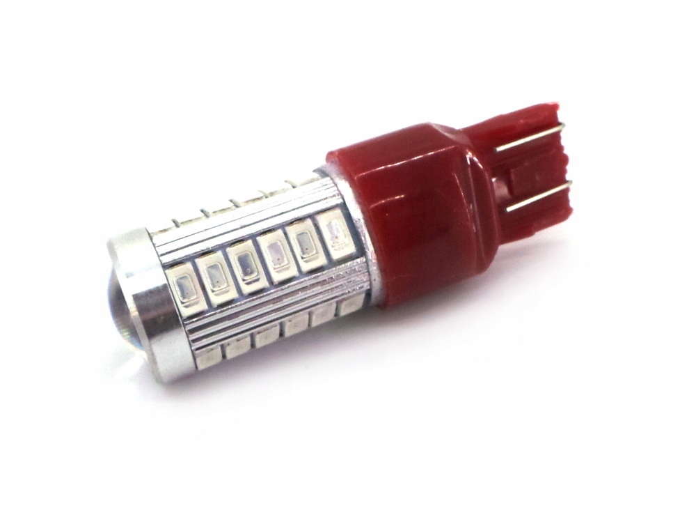 

żarówka Led W21W/5W, 7443 czerwona 1000lm Mocna