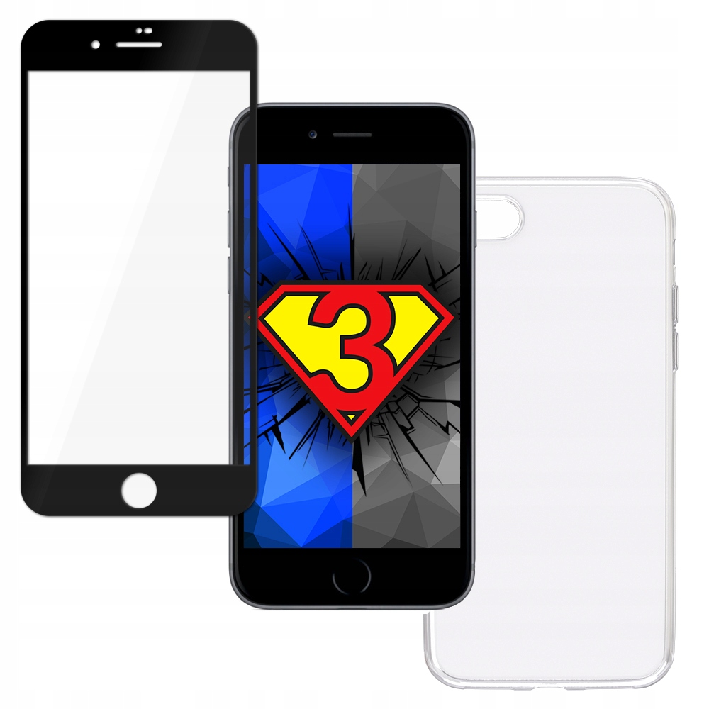

Szkło+etui 3mk Glas Max Lite Clear Case iPhone 7 8