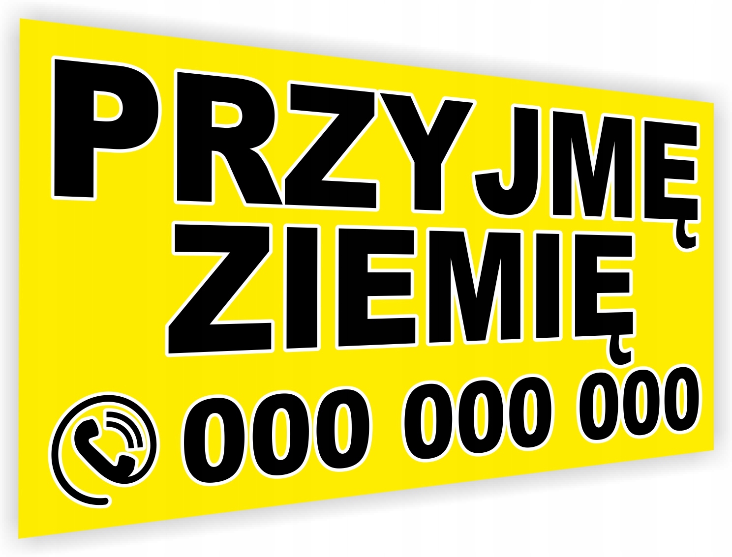Baner PRZYJMĘ ZIEMIĘ GRUZ GOTOWE WZORY PROJEKTY