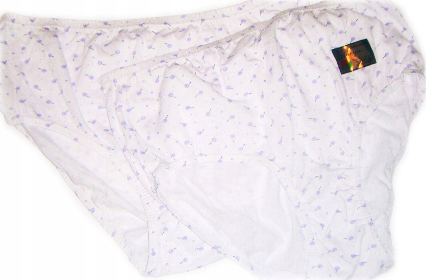 Figi Majtki damskie bawełna wzór Florya szt5 r.7XL