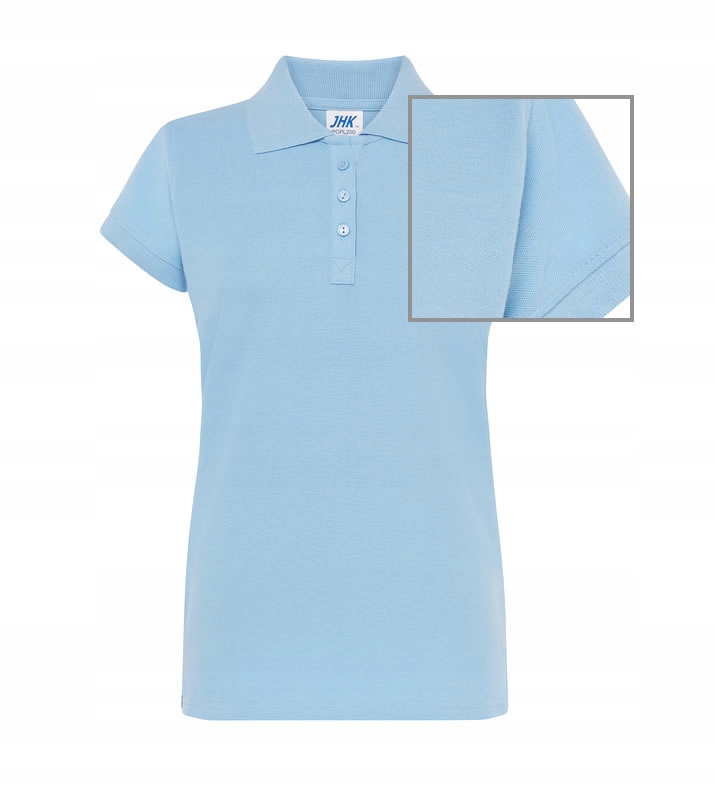 

Jhk Damska Koszulka Polo Krótki Rękaw Błękit - 2XL