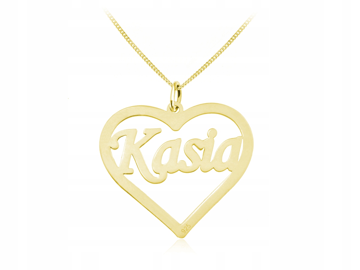 

Naszyjnik Srebro Z Dowolnym Imieniem Imię Serce 24