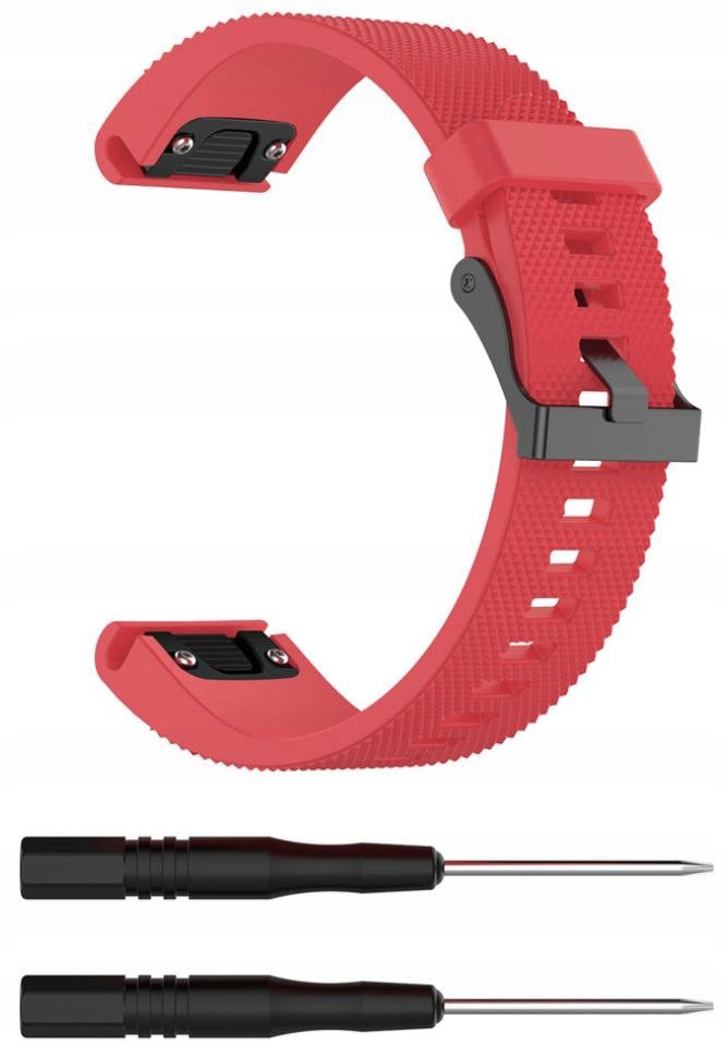 

Czerwony Silikonowy Pasek Garmin Fenix 6S Pro