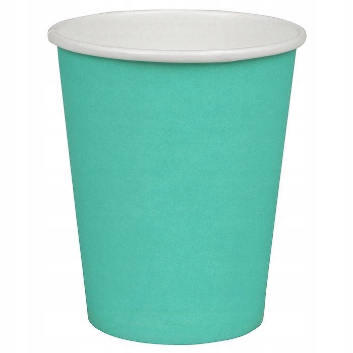 

Kubki papierowe 250ml Turkus zielone Eko 8cm 50szt