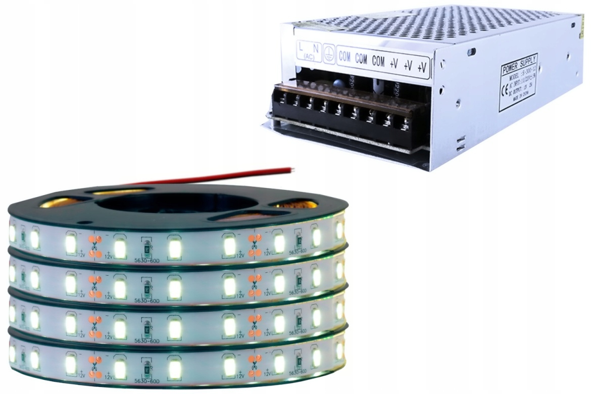 

Zestaw taśma Led 300 Smd IP20 5630 Naturalna 20m