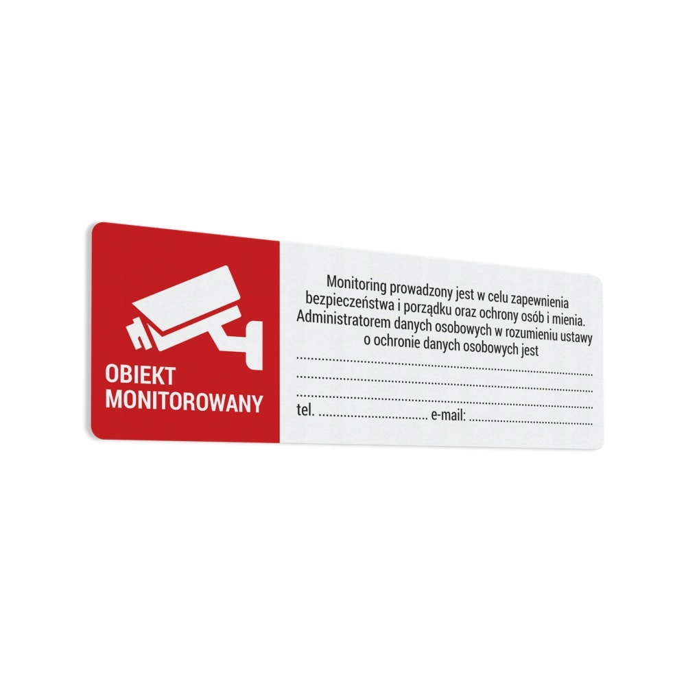 

Monitoring Rodo naklejka informacyjna 5x15