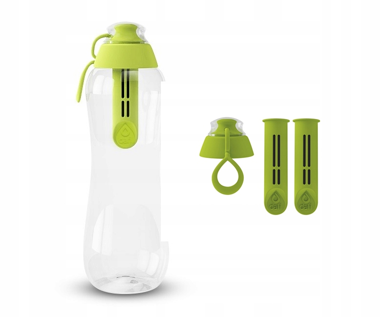 Dafi Butelka filtrująca 0,5L z 3 filtrami Zielona