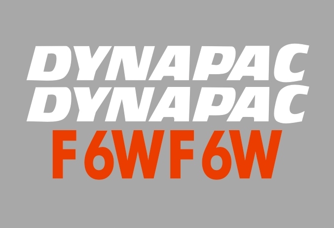 Samolepky s nálepkou Dynapac F6W