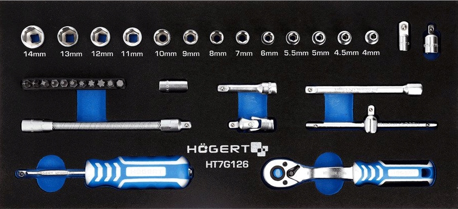 

Hogert HT7G126 Zestaw Narzędzi Z Grzechotką 1/4