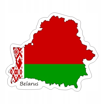 

Naklejka Białoruś na Walizkę Moto Auto Flaga