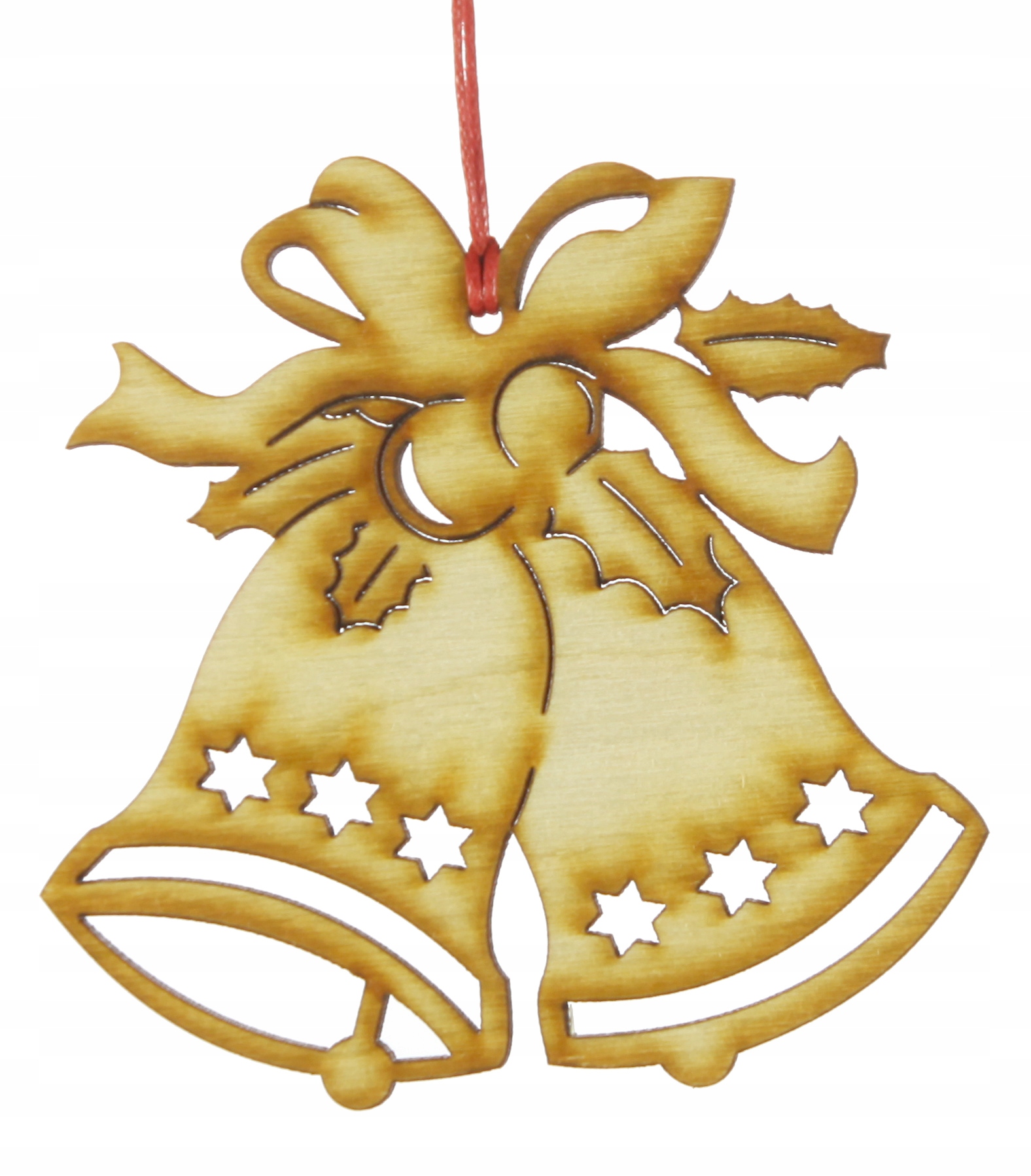 

Zawieszka dzwoneczki na choinkę drewniane duże