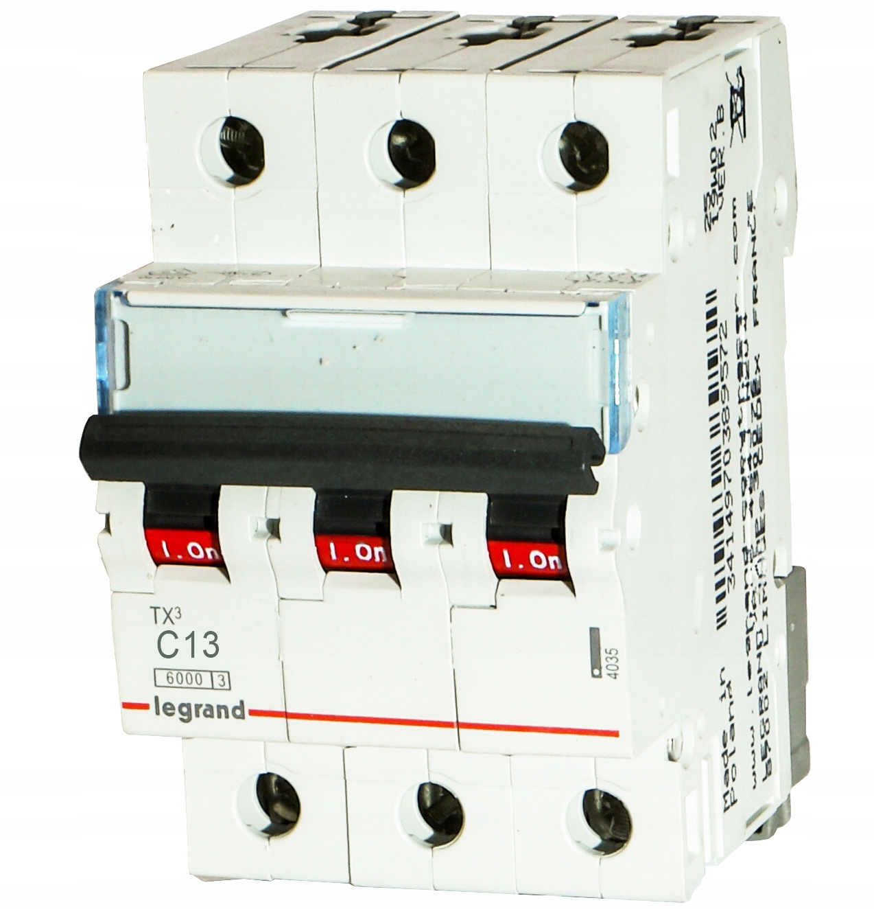 Nadproudový spínač Legrand 3P C 13A TX3 403544