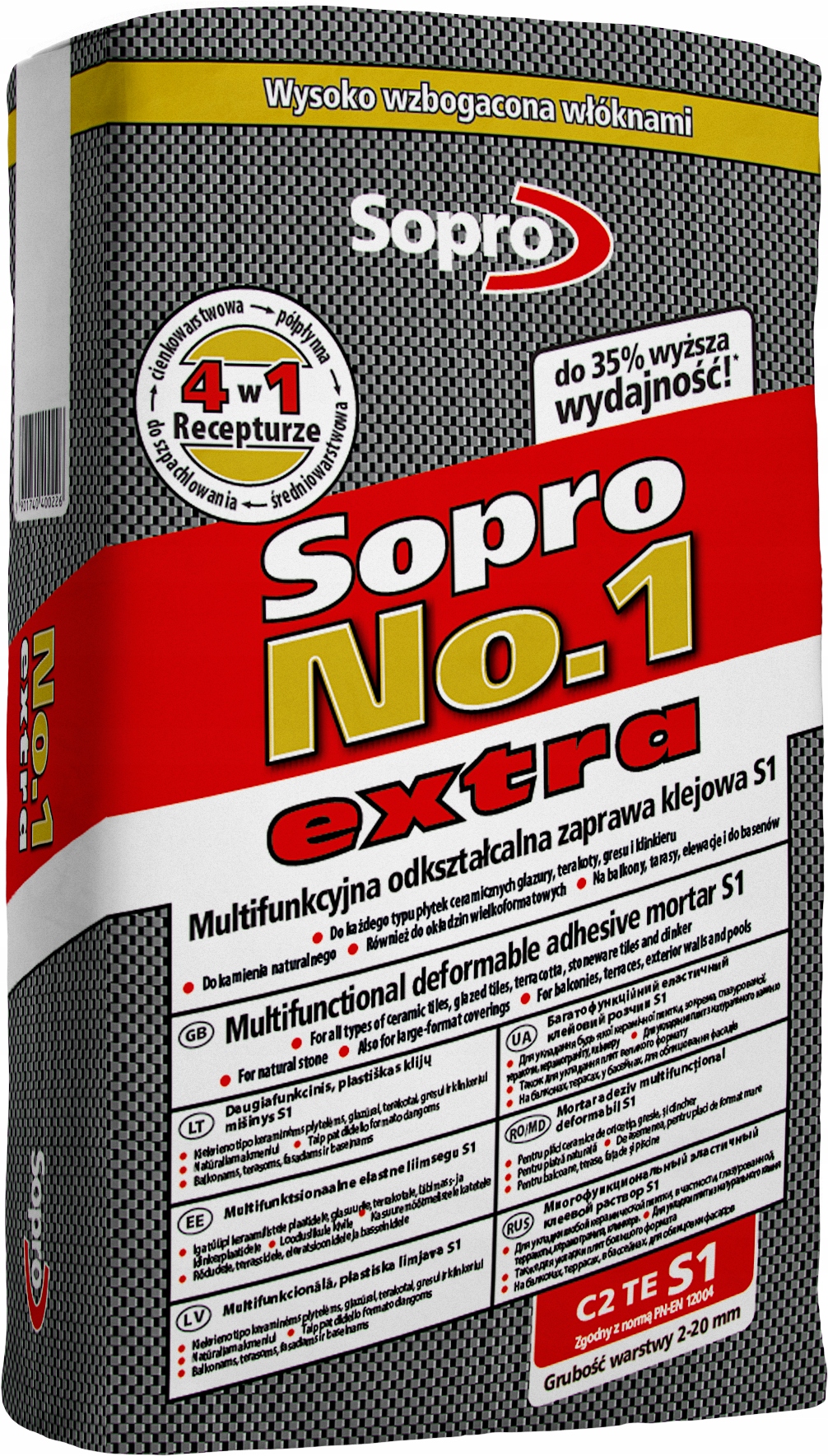 

Sopro No1 Extra- wysokoelastyczny klej do płytek