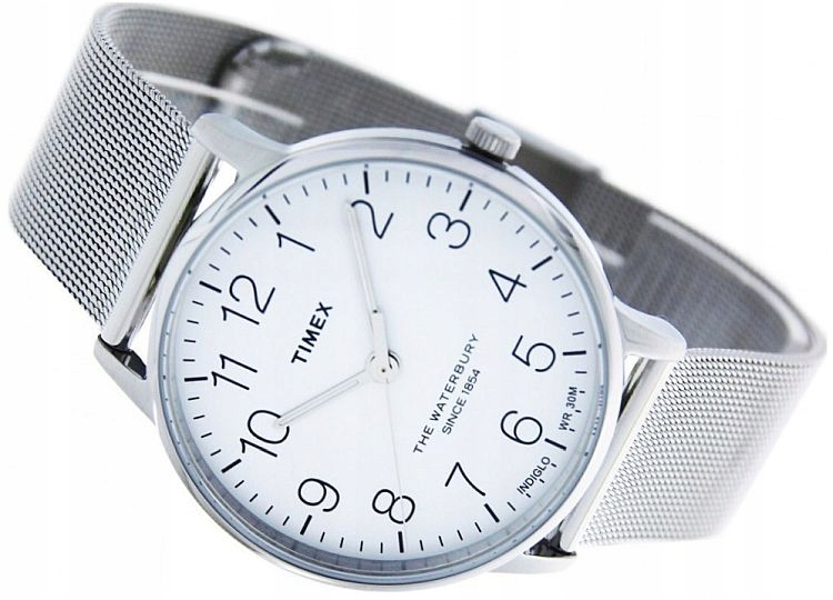 

Klasyk Zegarek Męski Timex TW2R25800 Mesh Indiglo