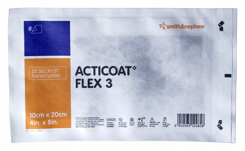 Acticoat Flex 3 opatrunek 10 cm x 20 cm 1 sztuka