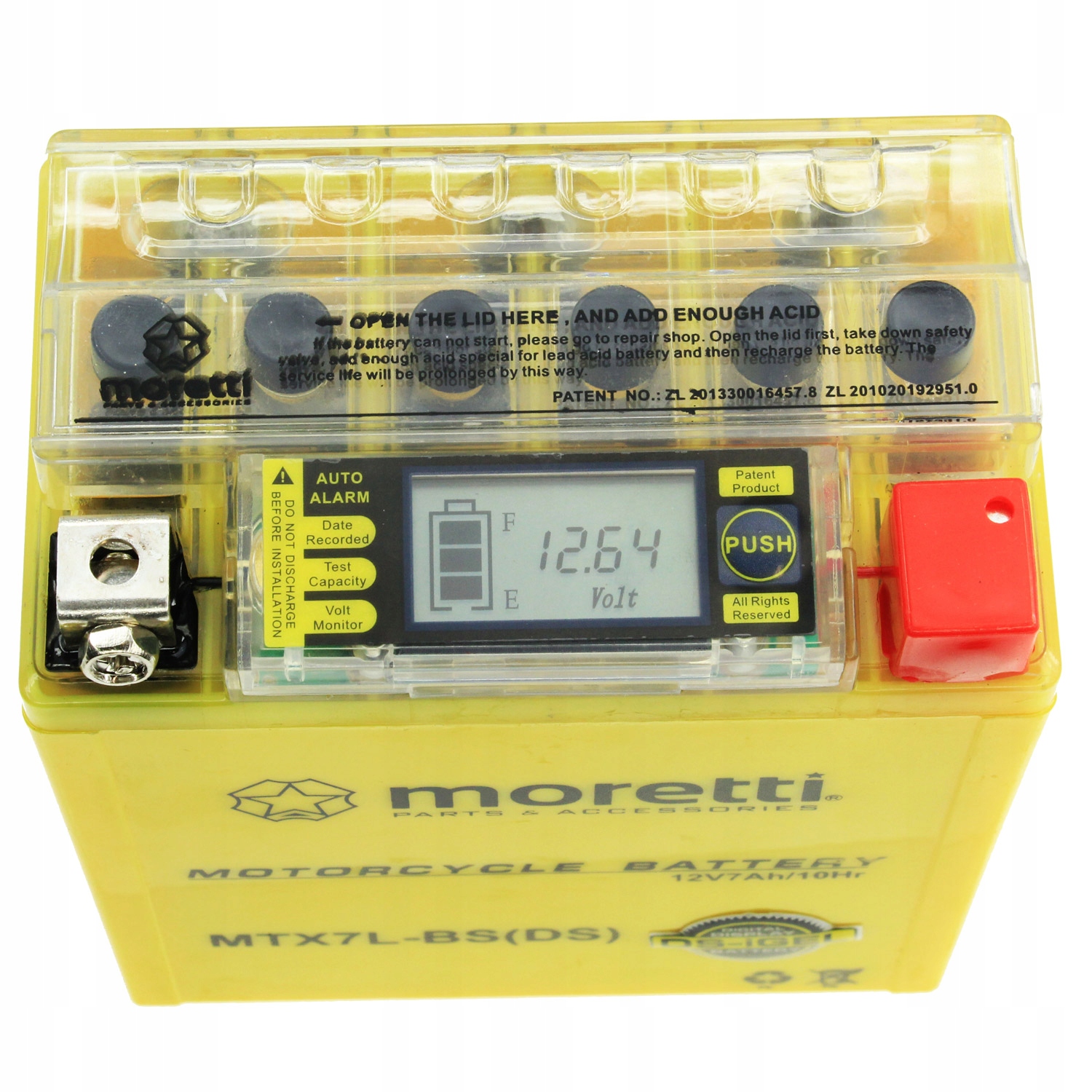 AKUMULATOR ZELOWY LCD 7Ah 12V ATV BASHAN LADOWARKA Part number BSXMOR00W