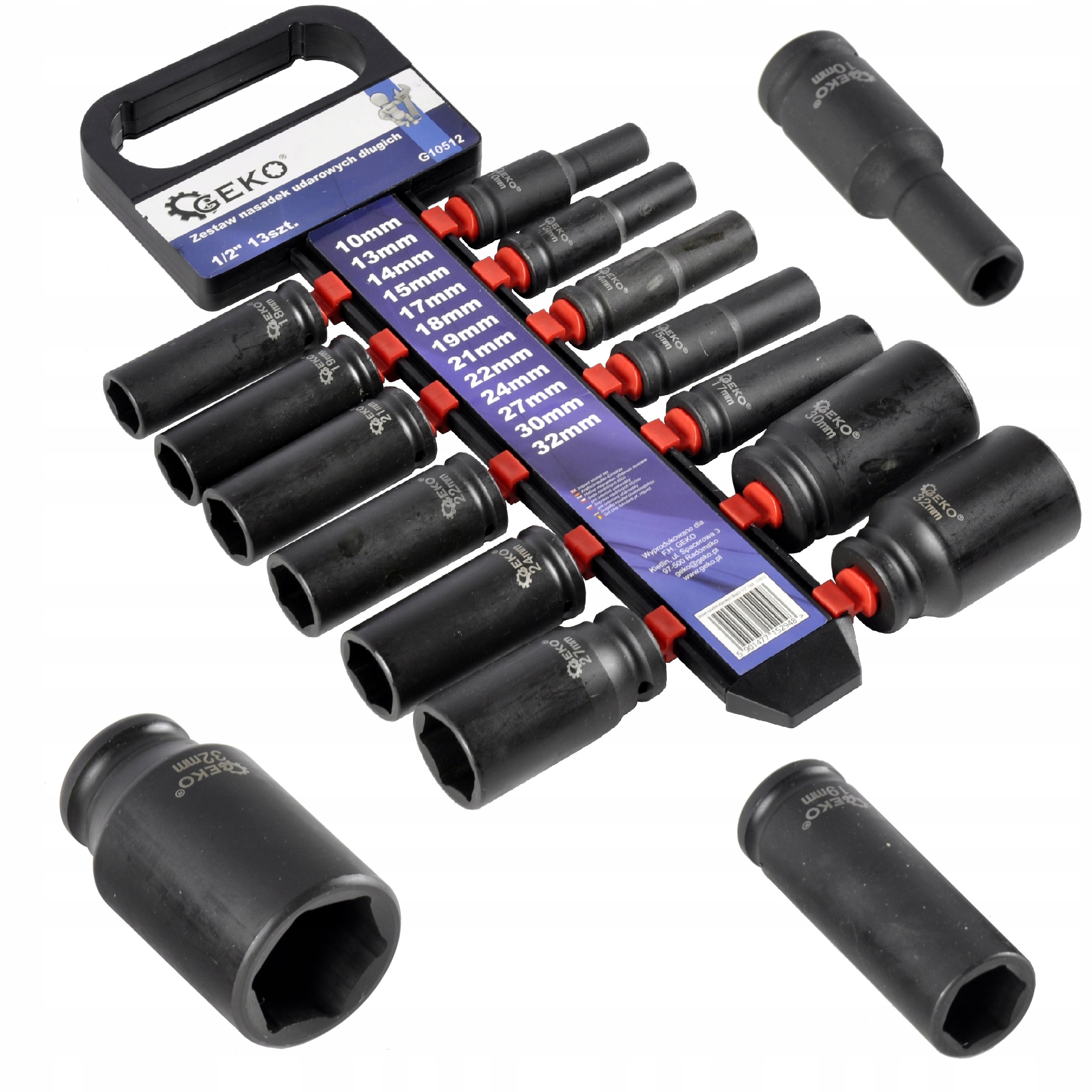 

Zestaw Nasadek Udarowych 1/2 Nasadki Długie 10-32