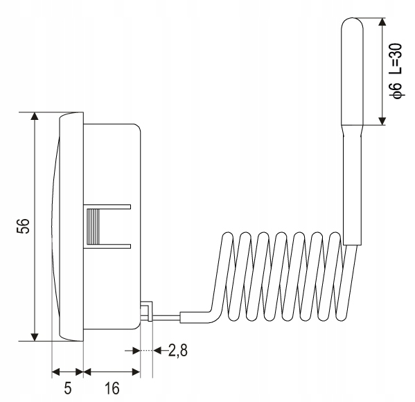 TERMOMETR ANALOGOWY TARCZOWY sonda 0...350C TPM04 Marka Esco