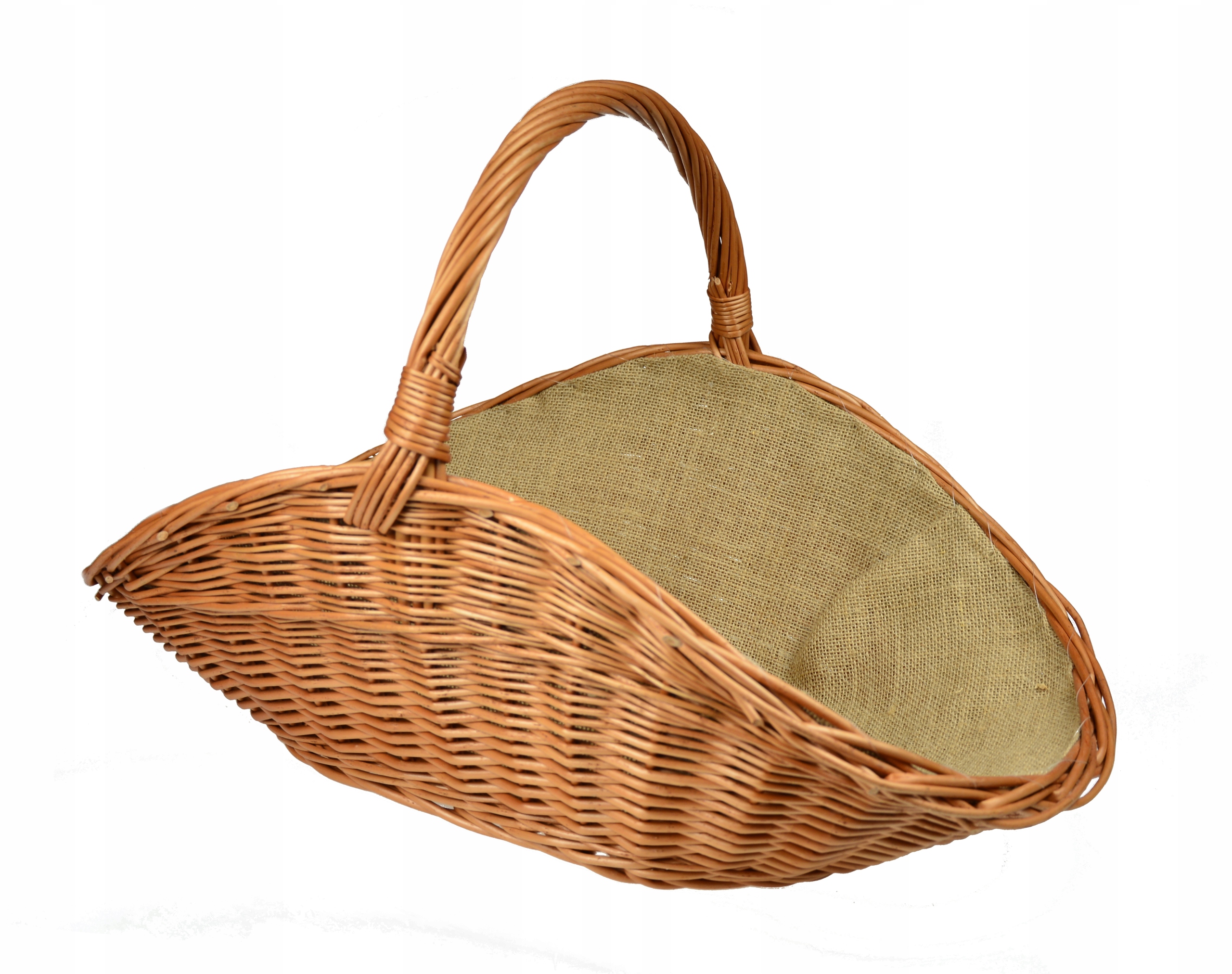 

Wiklinowy Kosz Na Drewno koszyk do kominka Juta