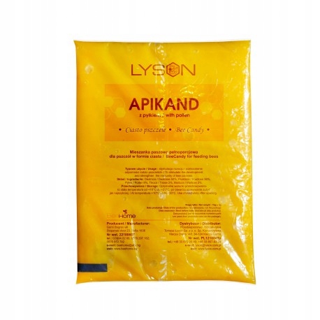 

Apikand z pyłkiem 1kg ciasto podkarm dla pszczół