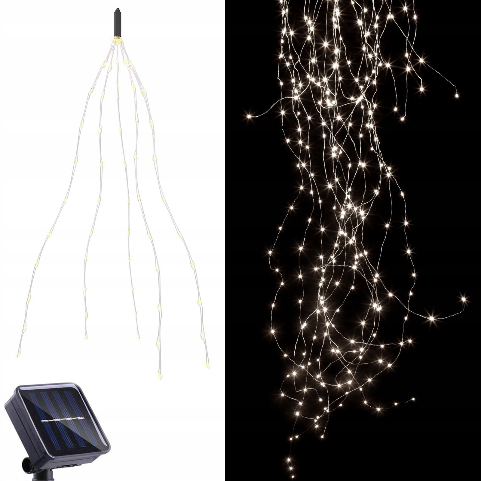 

100 Led Lampki Solarne Ogrodowe Żarówka Lampa Ledy