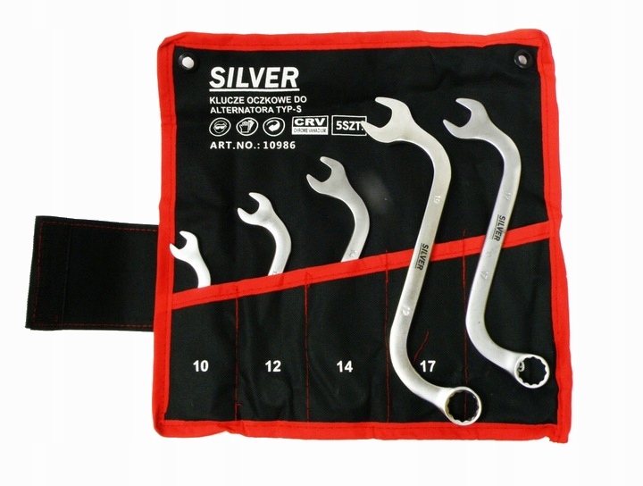 KLUCZE PŁASKO- OCZKOWE 10-19MM TYP S ALTERNATORA