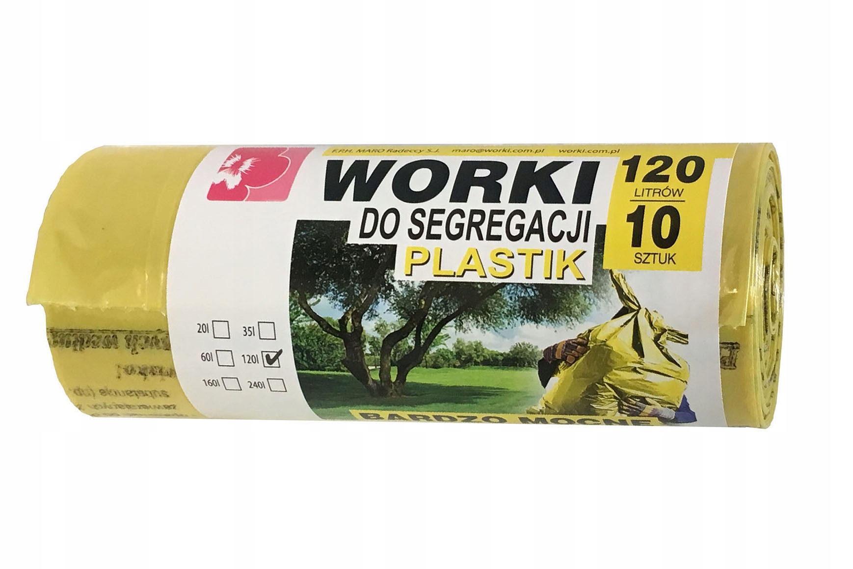 

Worki d Segregacji Śmieci Żółte Plastik 120L 10SZT