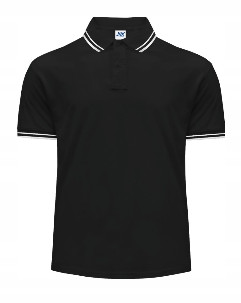 KOSZULKA POLO męska JHK PORA-210 CONTRAST czarny-biały BK-WH r. XXL Marka JHK