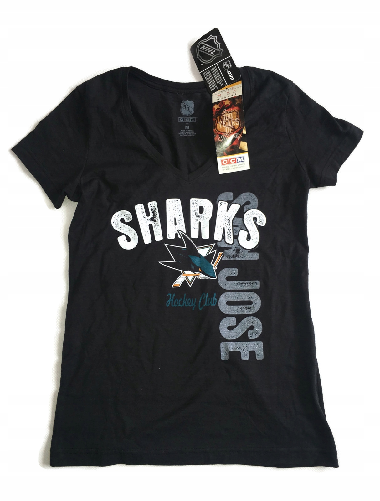 

Czarny T-shirt damski CCM San Jose Sharks Nhl XL