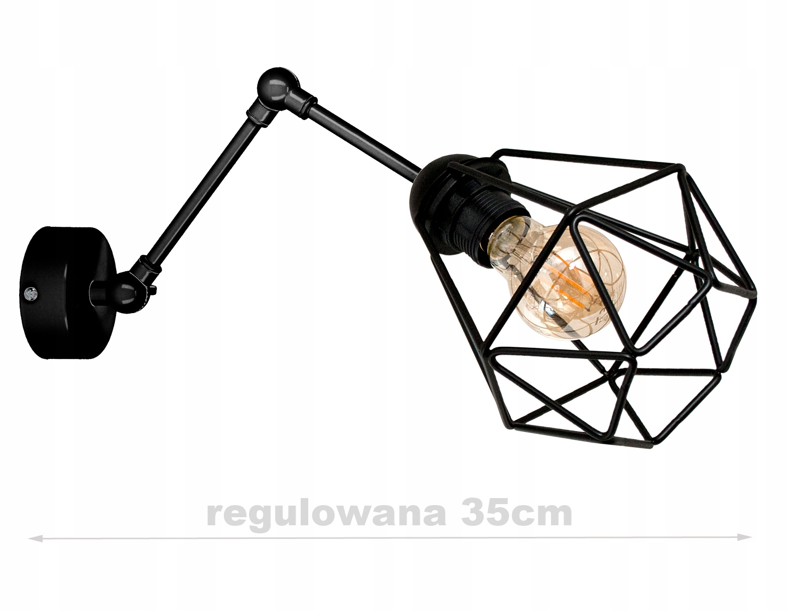 Kinkiet na przegubach DIAMOND vintage - można LED Rodzaj gwintu E27