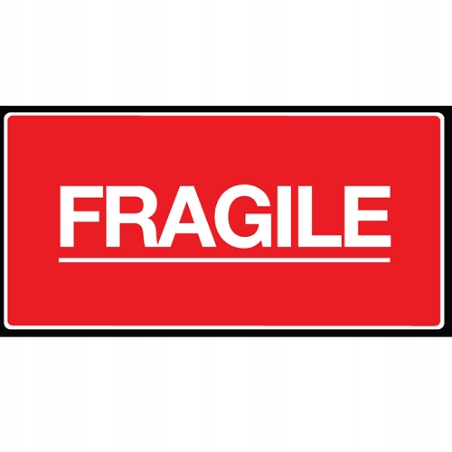 

Naklejki Ostrzegawcze Etykiety Fragile 100szt