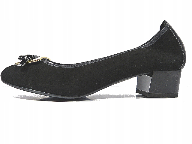 Semišové lodičky na špici s gumičkou, stabilní, pohodlné, elegantní Sala 40