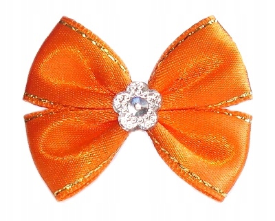 

Kokardki Z Diamencikiem Na Frotkach Pomarańcz XP11