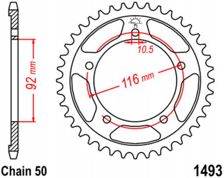 Zadní ozubení Jtr 41 42 zuby Kawasaki Zzr 1400 H 16-20 Nové