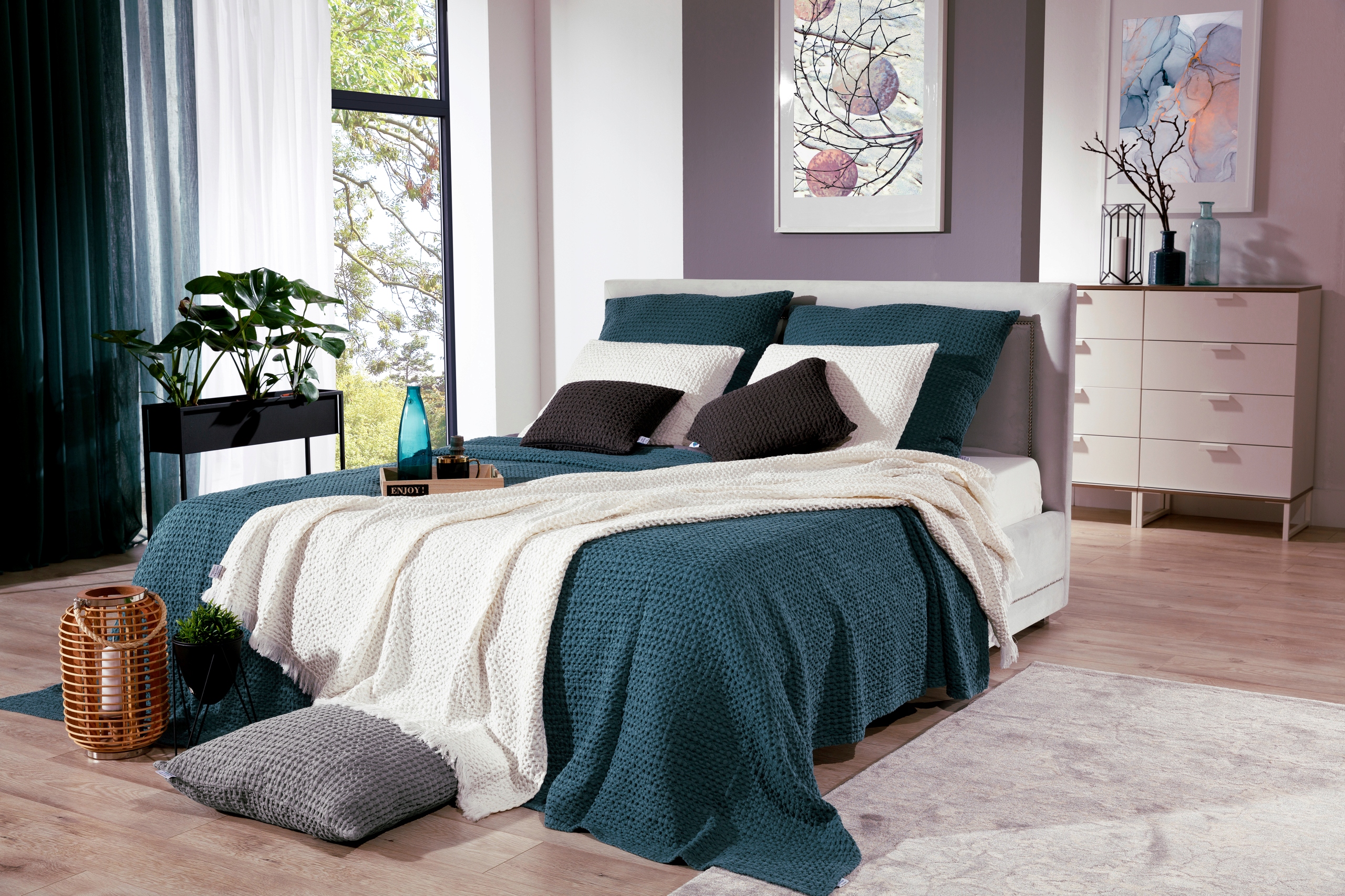 Přikrývka Na Postel 180x220 Favo Kolor Marine E28339