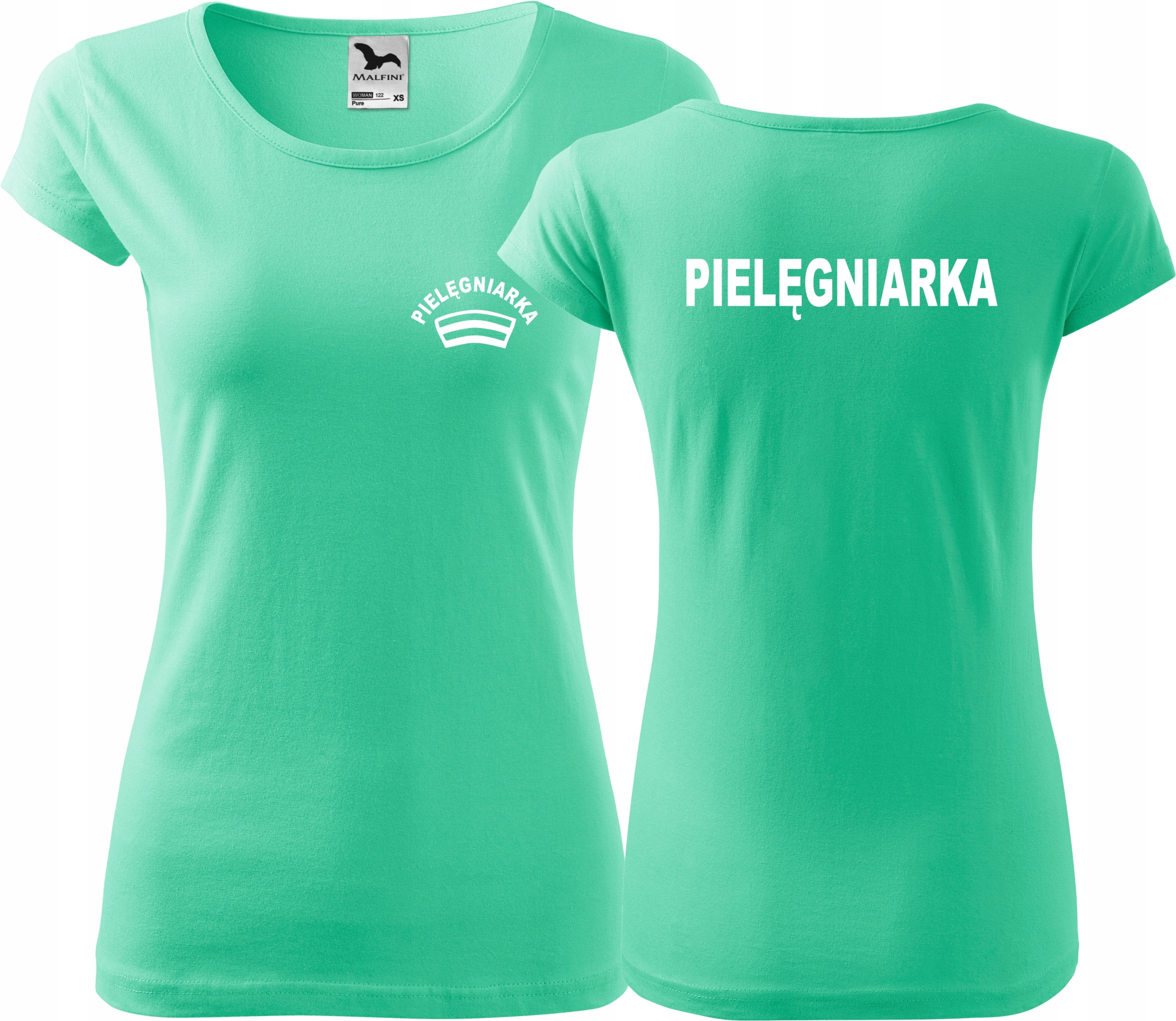 

Miętowa Koszulka medyczna damska Pure Pielęgniarka