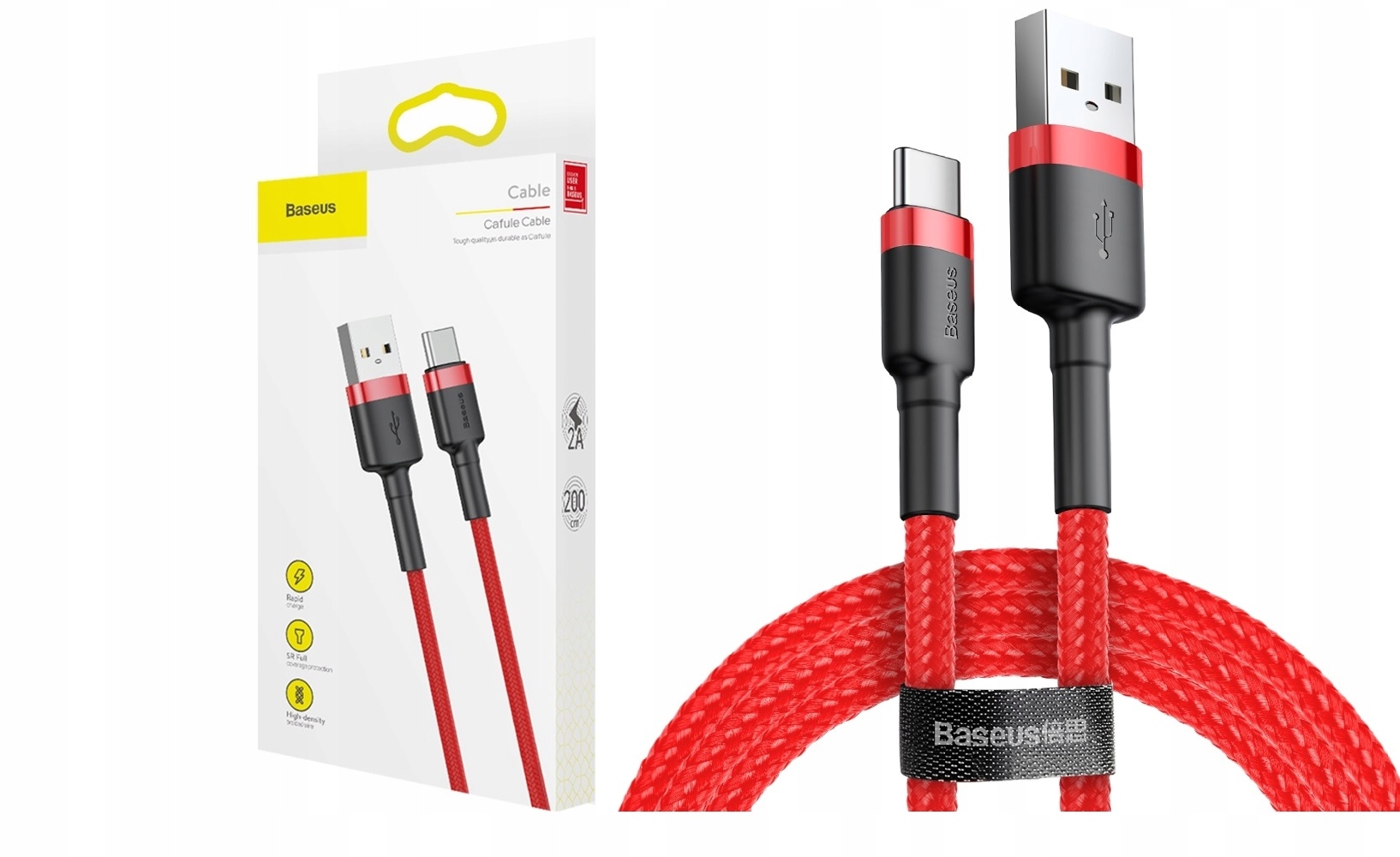 

Baseus Nylonowy Kabel Usb-c Qc 3.0 Nokia 6.1 2m