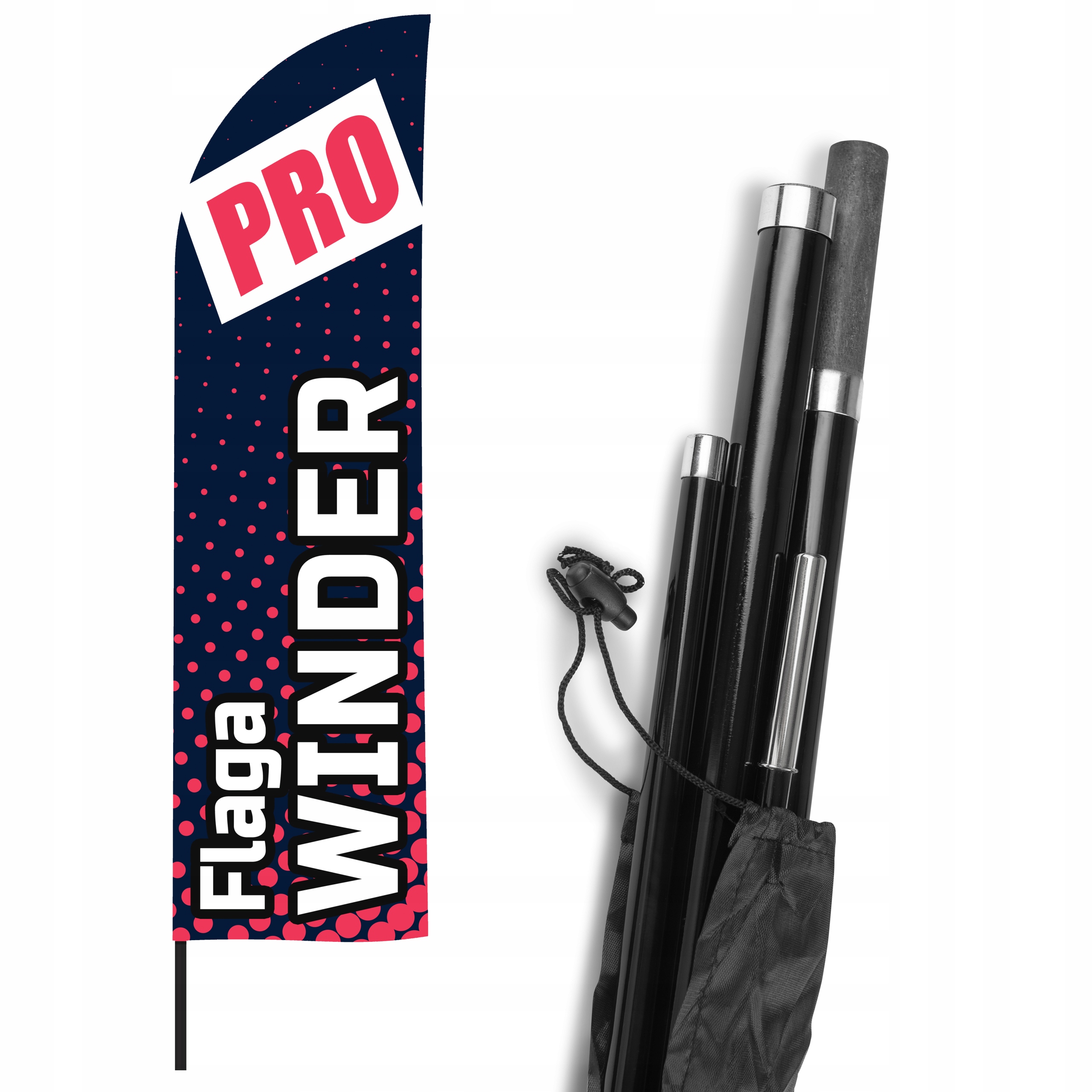 Flaga reklamowa WINDER maszt 560 cm PRO + Projekt Stan opakowania oryginalne